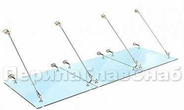 Комплект фурнитуры для козырька 1200х2800 (на вантах/тягах) k671-12-28 купить в Челябинске Комплект фурнитуры для козырька 1200х2800 (на вантах/тягах) k671-12-28 купить в Челябинске