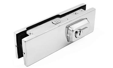 Замок для стеклянной двери угловой с круглым ригелем комплект, полированный t150 PSS купить в Челябинске