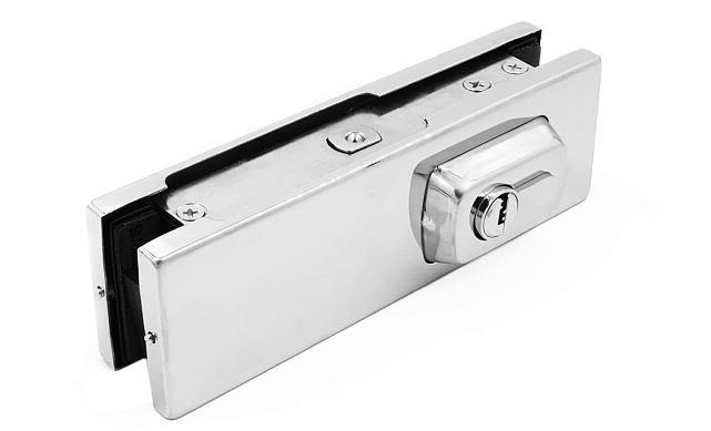 Замок для стеклянной двери угловой с круглым ригелем комплект, полированный t150 PSS Замок для стеклянной двери угловой с круглым ригелем комплект, полированный t150 PSS