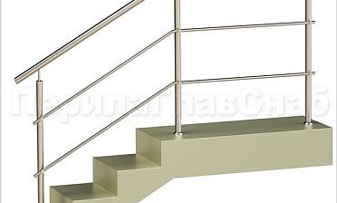 Два ригеля на держателях, круглый поручень и круглые стойки купить в Челябинске