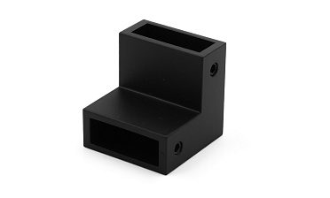 Соединитель труба-труба для трека 30х10 мм, 90°, нержавеющая сталь AISI 304, черная t460 BL купить в Челябинске