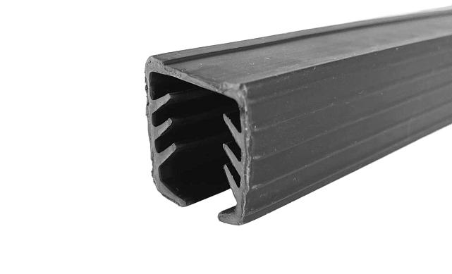 Уплотнитель в поручень с пазом 24х24 для стекла 12 мм, EPDM Фk301 2