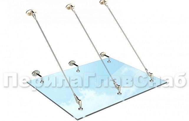 Комплект фурнитуры для козырька 1200х1500 (на вантах/тягах) k671-12-15