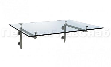 Стеклянный консольный навес на Г-образном каркасе - вариант 2 купить в Челябинске