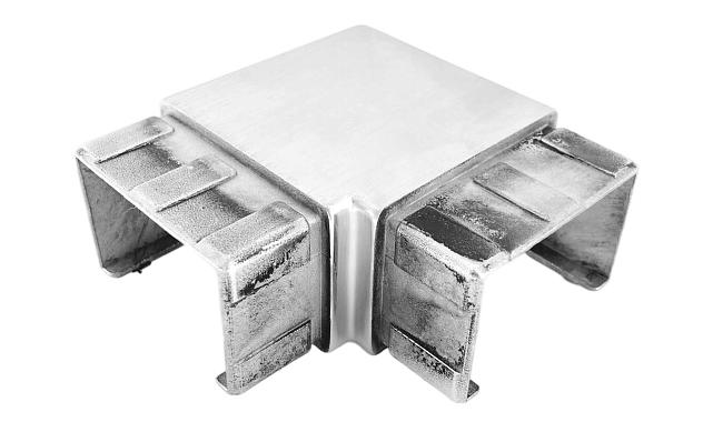 Отвод для поручня с пазом 40х60 мм, шлифованный (AISI 304) Фk542-2