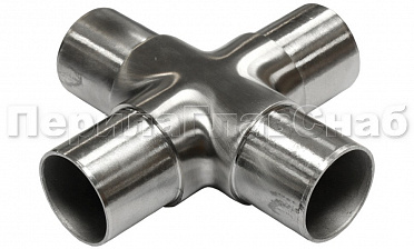 Соединение поручня Ø38.1 мм, крестовина (AISI 304) k360 купить в Челябинске Соединение поручня Ø38.1 мм, крестовина (AISI 304) k360 купить в Челябинске