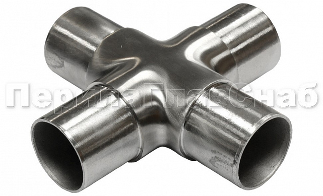 Соединение поручня Ø38.1 мм, крестовина (AISI 304) k360 Соединение поручня Ø38.1 мм, крестовина (AISI 304) k360