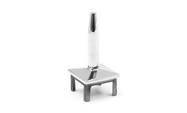 Наконечник палец (солдатик) на стойку из профильной трубы 40х40х1.5 мм, литой, усеченный, облегченный, полированный, нержавеющий AISI 304 k285-2 купить в Челябинске Наконечник палец (солдатик) на стойку из профильной трубы 40х40х1.5 мм, литой, усеченный, облегченный, полированный, нержавеющий AISI 304 k285-2 купить в Челябинске