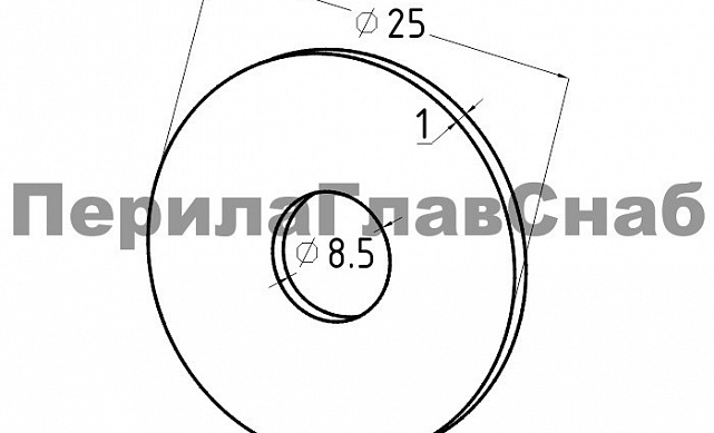 Прокладка для стекла, Ø25x8 мм k504 2 Прокладка для стекла, Ø25x8 мм k504 2