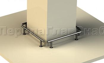 Защитный отбойник для автомобилей из черного металла в Челябинске. Готовые проекты ПерилаГлавСнаб