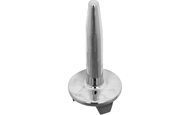 Наконечник палец (солдатик) на стойку Ø38.1 мм, без ложемента, литой, полированный, повышенной коррозионной стойкости, под сварку, облегченный, нержавеющий AISI 316, k034-3