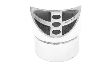 Наконечник седловина прямая 90° на стойку Ø50.8 мм, под поручень Ø50.8 мм, литая, полированная, AISI 304, k559 купить в Челябинске