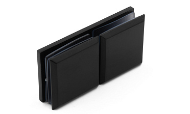 Коннектор для душевой кабины стекло-стекло 180°, 45х45, черный, вырез 71 t734 BZn купить в Челябинске