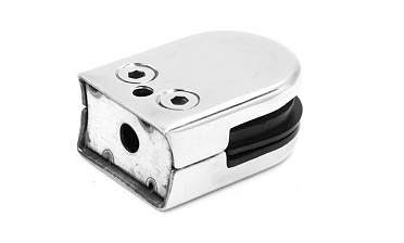 Стеклодержатель штампованный под стекло 8 мм (4+4 мм), под стойку Ø38.1 мм 40х24х54, шлифованный (AISI 304) Фk038-2 купить в Челябинске Стеклодержатель штампованный под стекло 8 мм (4+4 мм), под стойку Ø38.1 мм 40х24х54, шлифованный (AISI 304) Фk038-2 купить в Челябинске