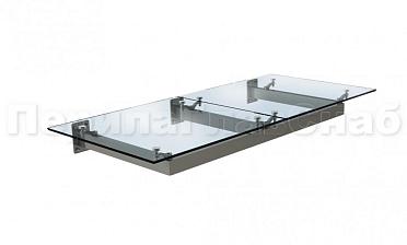 Стеклянный козырек на прямом каркасе купить в Челябинске