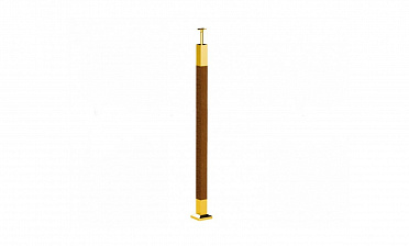 Готовая стойка 40х40х950 мм, деревянная нелакированная, со вставками из нержавеющей стали под золото 2х100 мм k740-G купить в Челябинске Готовая стойка 40х40х950 мм, деревянная нелакированная, со вставками из нержавеющей стали под золото 2х100 мм k740-G купить в Челябинске