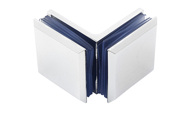 Коннектор для душевой кабины стекло-стекло 90° 45х45 мм латунь-хром, полированный  t735 PC Коннектор для душевой кабины стекло-стекло 90° 45х45 мм латунь-хром, полированный  t735 PC