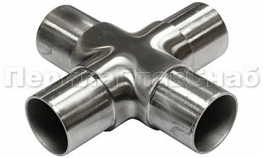 Соединение поручня Ø50.8 мм, крестовина (AISI 304) k361 купить в Челябинске Соединение поручня Ø50.8 мм, крестовина (AISI 304) k361 купить в Челябинске