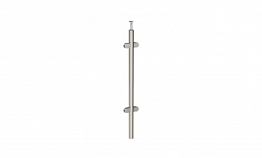 Стойка круглая Ø38.1: 4 литых зажимных стеклодержателя, полированная k738 купить в Челябинске Стойка круглая Ø38.1: 4 литых зажимных стеклодержателя, полированная k738 купить в Челябинске