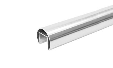 Труба Ø48.3, с пазом 27х30 мм, шлифованная, EURO (AISI 304L) k822-4 купить в Челябинске Труба Ø48.3, с пазом 27х30 мм, шлифованная, EURO (AISI 304L) k822-4 купить в Челябинске