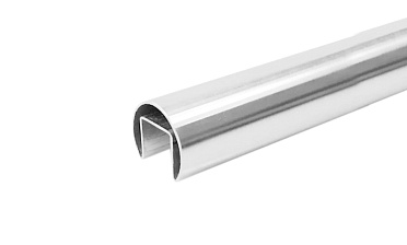 Труба Ø48.3, с пазом 27х30 мм, шлифованная, EURO (AISI 304L) k822-4 купить в Челябинске Труба Ø48.3, с пазом 27х30 мм, шлифованная, EURO (AISI 304L) k822-4 купить в Челябинске