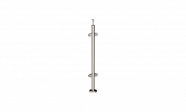 Стойка круглая Ø38.1: 4 литых зажимных стеклодержателя, полированная, высота 950 мм (AISI 304) k724 купить в Челябинске Стойка круглая Ø38.1: 4 литых зажимных стеклодержателя, полированная, высота 950 мм (AISI 304) k724 купить в Челябинске