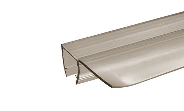 Уплотнитель для стекла 8 мм, полупрозрачный черный, 90°, стекло-стекло 2200 мм t215-2 BL купить в Челябинске