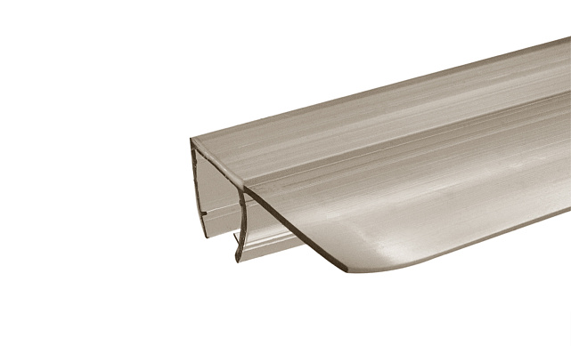 Уплотнитель для стекла 8 мм, полупрозрачный черный, 90°, стекло-стекло 2200 мм t215-2 BL Уплотнитель для стекла 8 мм, полупрозрачный черный, 90°, стекло-стекло 2200 мм t215-2 BL