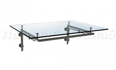 Стеклянный козырек на Г-образном каркасе - вариант 1 купить в Челябинске