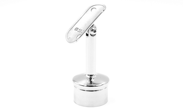 Наконечник палец на стойку Ø42.4х1.5 мм, с регулируемым ложементом под поручень Ø50.8 мм, литой, полированный, повышенной коррозионной стойкости, нержавеющий AISI 316 k372-2 Наконечник палец на стойку Ø42.4х1.5 мм, с регулируемым ложементом под поручень Ø50.8 мм, литой, полированный, повышенной коррозионной стойкости, нержавеющий AISI 316 k372-2