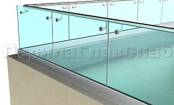 Ограждение кровли на несущем стекле и алюминиевом профиле в Челябинске. Готовые проекты ПерилаГлавСнаб