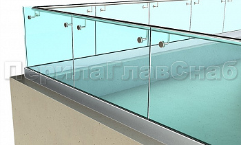 Ограждение кровли на несущем стекле и алюминиевом профиле в Челябинске. Готовые проекты ПерилаГлавСнаб Ограждение кровли на несущем стекле и алюминиевом профиле в Челябинске. Готовые проекты ПерилаГлавСнаб