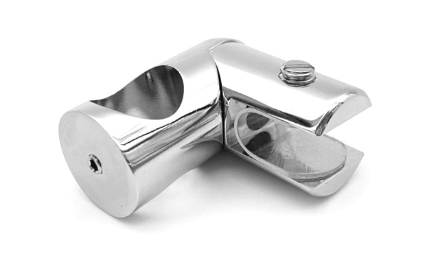 Держатель стекла сквозной боковой, для трубы 19 мм, полированный, t912 PSS