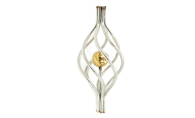 Декоративная вставка (корзинка) для стойки Ø25 мм, с золотым шаром k388-2