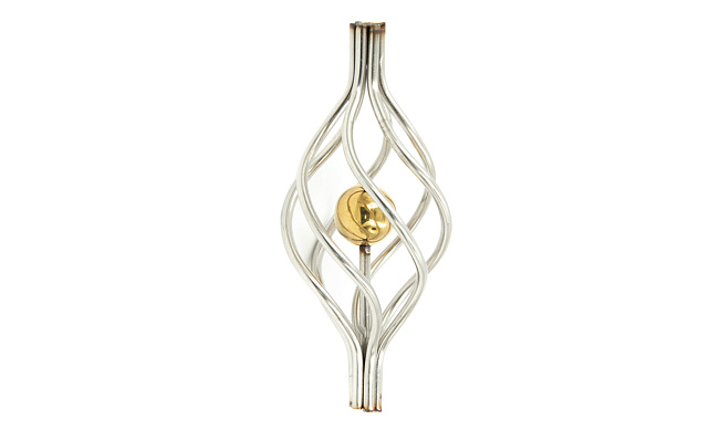 Декоративная вставка (корзинка) для стойки Ø25 мм, с золотым шаром k388-2 Декоративная вставка (корзинка) для стойки Ø25 мм, с золотым шаром k388-2