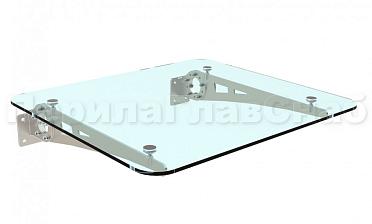 Стеклянный козырек на консоли из листа - вариант 2 купить в Челябинске