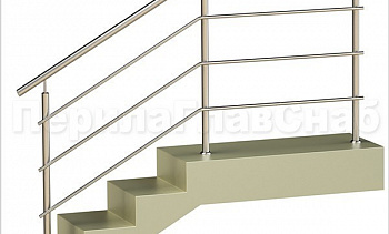 Три ригеля на сварке, круглый поручень и круглые стойки для крыльца в Челябинске. Готовые проекты ПерилаГлавСнаб Три ригеля на сварке, круглый поручень и круглые стойки для крыльца в Челябинске. Готовые проекты ПерилаГлавСнаб