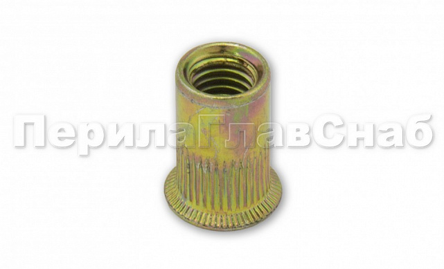 Заклепка латунь с внутр. резьбой М8, бурт №1 k478 Заклепка латунь с внутр. резьбой М8, бурт №1 k478
