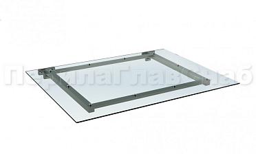 Козырек из поликарбоната на прямом каркасе купить в Челябинске