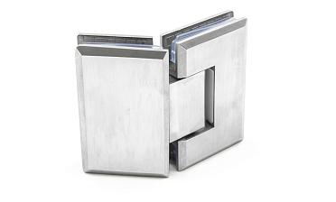 Петля для душевой стекло-стекло 90х55 мм, 135°, нержавеющая сталь AISI 304, шлифованная t302 SSS купить в Челябинске