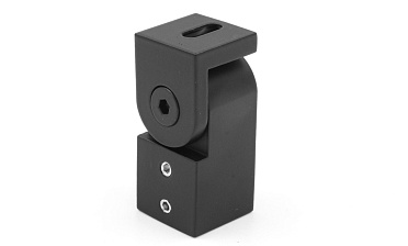 Держатель труба-стена, регулируемый, Ø19 мм, нерж., черный t908 BL купить в Челябинске