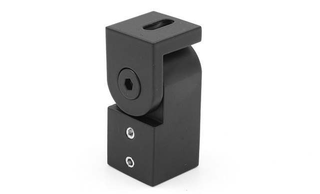 Держатель труба-стена, регулируемый, Ø19 мм, нерж., черный t908 BL Держатель труба-стена, регулируемый, Ø19 мм, нерж., черный t908 BL