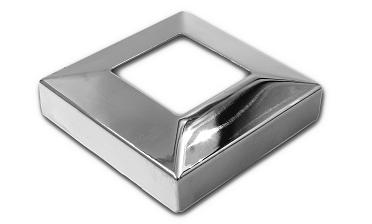 Низ стойки под трубу 40х40 мм, 82х82х0.8, высота 22 мм, полированный (AISI 304) k076 купить в Челябинске