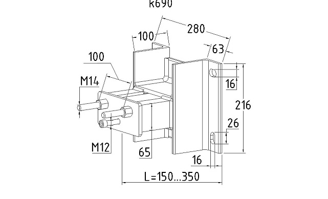 Закладной кронштейн, Ст3 (закладная) k690 2 Закладной кронштейн, Ст3 (закладная) k690 2