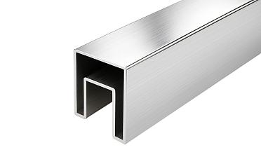 Труба 40х40 мм с пазом 24 х 24 под стекло, AISI 304 шлифованная k856-2 купить в Челябинске