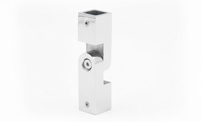 Соединитель труба-труба произвольный угол,под 15х15, нерж. полированный t815 PSS Соединитель труба-труба произвольный угол,под 15х15, нерж. полированный t815 PSS