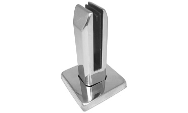 Cтеклодержатель напольный, плоский 45х50х160 мм, для стекла 10 - 12 мм, полированный, без сверления стекла AISI 201 k282-201 купить в Челябинске