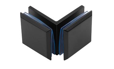 Коннектор для душевой кабины стекло-стекло 90°, 45х45, черный, t735 BZn купить в Челябинске