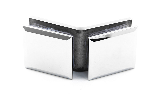 Коннектор для душевой стекло-стекло 135°, нержавеющая сталь AISI 304, полированная t736 PSS Коннектор для душевой стекло-стекло 135°, нержавеющая сталь AISI 304, полированная t736 PSS