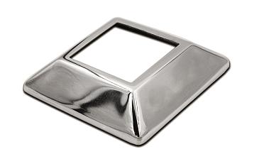 Низ стойки под трубу 40х40 мм, 80х80х1, высота 20 мм, полированный (AISI 304) k064-3 купить в Челябинске